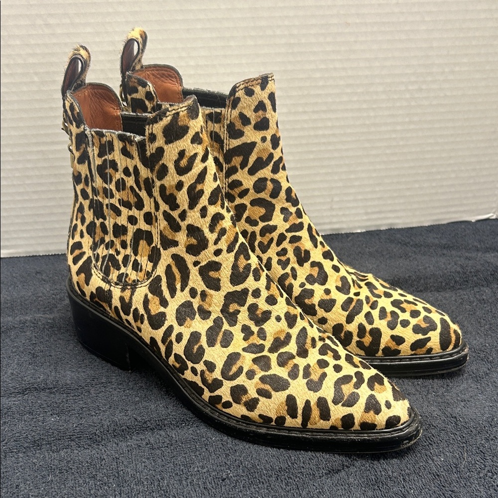 Coach Leopard Print Cowboy Boots